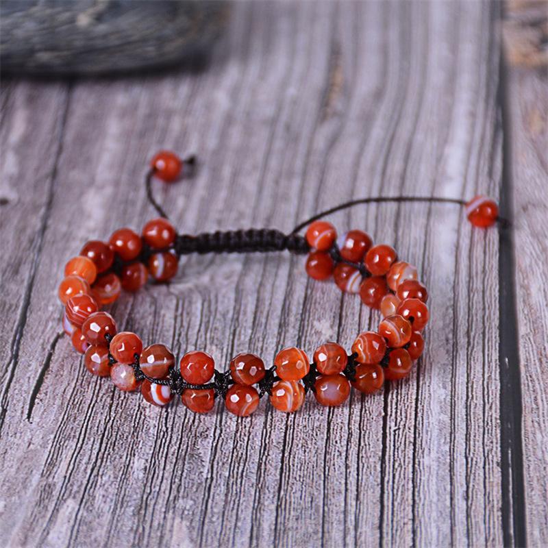 JYL TS Bracelet Double Layer Faceted Elegant Style Attracts Grace & Admiration striped agate яскраві maroon кольоровий
JYL TS Bracelet Double Layer Faceted Elegant Style Attracts Grace & Admiration striped agate яскраві maroon кольоровий