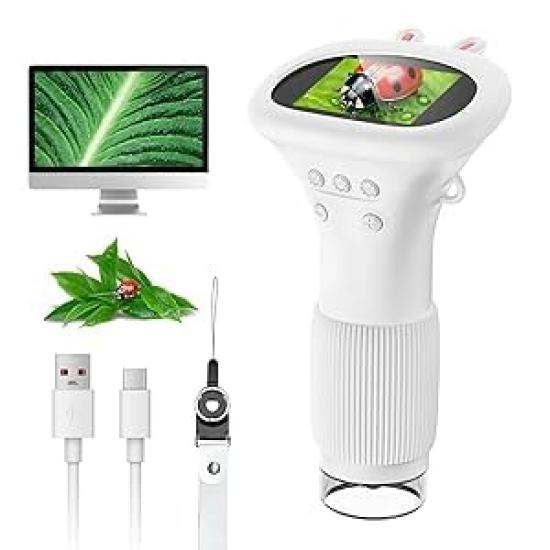 Microscope for SKYBASIC IPS Screen 1000X Handheld Digital Microscope HD Pocket Portable Mini USB Microscope Camera PC Compatible Science Education Fun білий
Microscope for SKYBASIC IPS Screen 1000X Handheld Digital Microscope HD Pocket Portable Mini USB Microscope Camera PC Compatible Science Education Fun білий