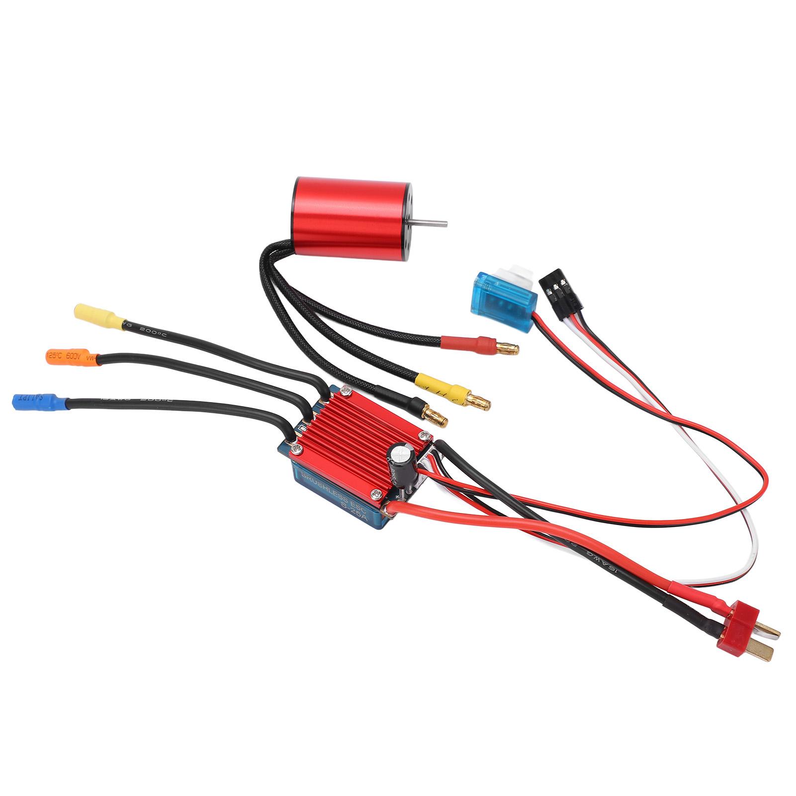 4500KV Brushless Motor 25A ESC Combo High Torsion 60000RPM Brushless Motor ESC Set for 1 16 for 1 18 RC Car
4500KV Brushless Motor 25A ESC Combo High Torsion 60000RPM Brushless Motor ESC Set for 1 16 for 1 18 RC Car