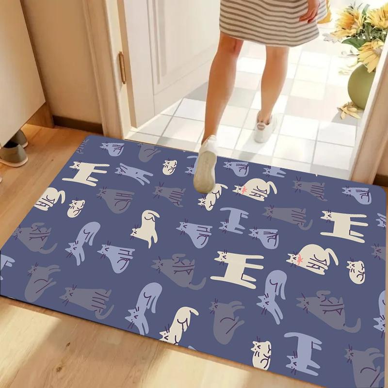 Cute Cartoon Cat Design Doormat Absorbent Carpet Rug Home Decoration Bedroom Living Room Kitchen Bathroom Entryway Welcome Mat 40cm x 60cm
Cute Cartoon Cat Design Doormat Absorbent Carpet Rug Home Decoration Bedroom Living Room Kitchen Bathroom Entryway Welcome Mat 40cm x 60cm