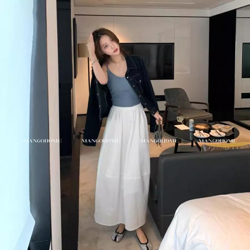 Women s White A-line Midi Skirt - High Waist, Puffy, Elastic, Hip-covering, Slimming, Versatile, Perfect for Autumn. S
Women s White A-line Midi Skirt - High Waist, Puffy, Elastic, Hip-covering, Slimming, Versatile, Perfect for Autumn. S