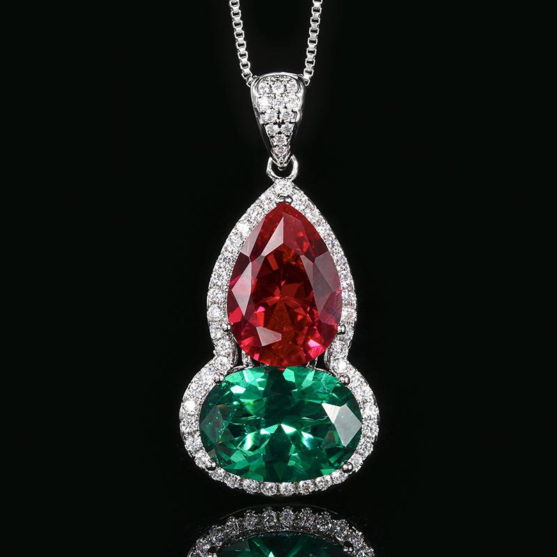 Autumn And Winter Jewelry Simulation Corundum Retro Gourd Pendant Necklace Main Stone 10 * 14
Autumn And Winter Jewelry Simulation Corundum Retro Gourd Pendant Necklace Main Stone 10 * 14