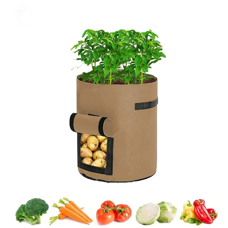 1PC 5/7 Gallon Large Diameter Potato Grow Bag, Non-Woven Fabric Planting Bag for Vegetables, Seedlings & Root Crops 25X30CM коричневый
1PC 5/7 Gallon Large Diameter Potato Grow Bag, Non-Woven Fabric Planting Bag for Vegetables, Seedlings & Root Crops 25X30CM коричневый