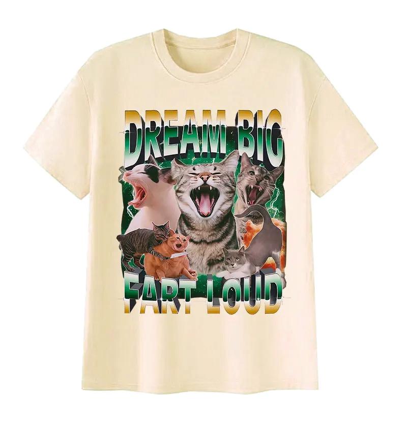 Мечтай по-крупному Пердеть Загрузка Футболка Мем Принт Смешной Принт Летняя С коротким рукавом Женские топы Женская футболка Повседневная одежда 4XL
Мечтай по-крупному Пердеть Загрузка Футболка Мем Принт Смешной Принт Летняя С коротким рукавом Женские топы Женская футболка Повседневная одежда 4XL