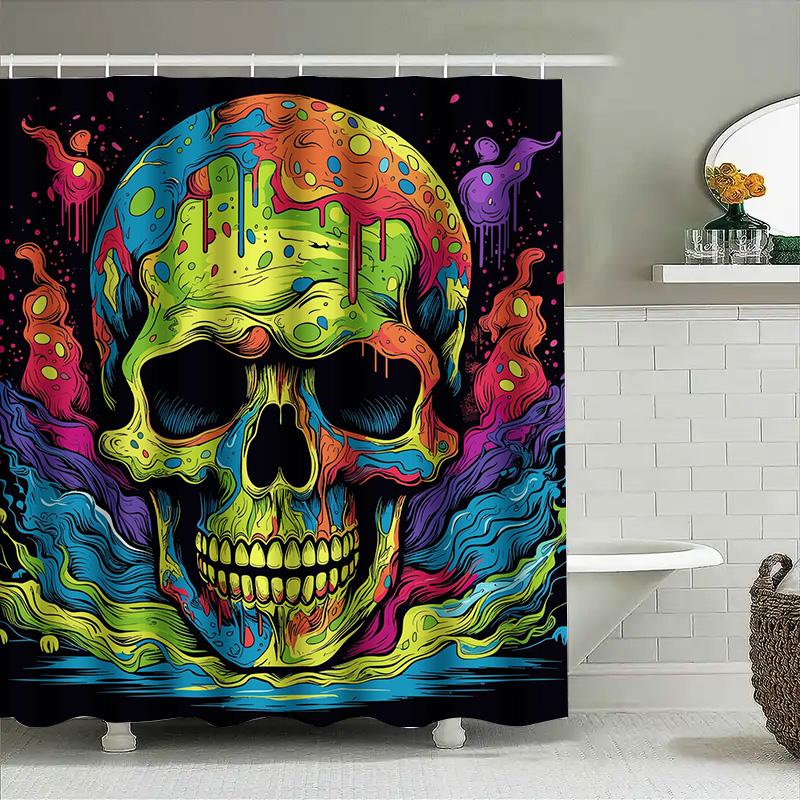 Tuniu Psychedelic Skull Shower Curtain Vibrant Colorful Abstract Art Room Decor Bathroom Decor W60H190(CM)-1 Pcs
Tuniu Psychedelic Skull Shower Curtain Vibrant Colorful Abstract Art Room Decor Bathroom Decor W60H190(CM)-1 Pcs