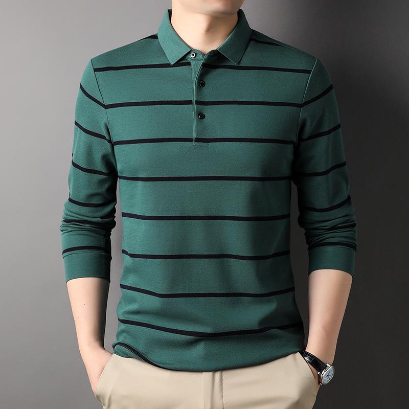 Осенняя новая мужская модная повседневная рубашка поло с длинными рукавами и лацканами, мужская полосатая хлопковая футболка, окрашенная в пряжу XXXL
Осенняя новая мужская модная повседневная рубашка поло с длинными рукавами и лацканами, мужская полосатая хлопковая футболка, окрашенная в пряжу XXXL