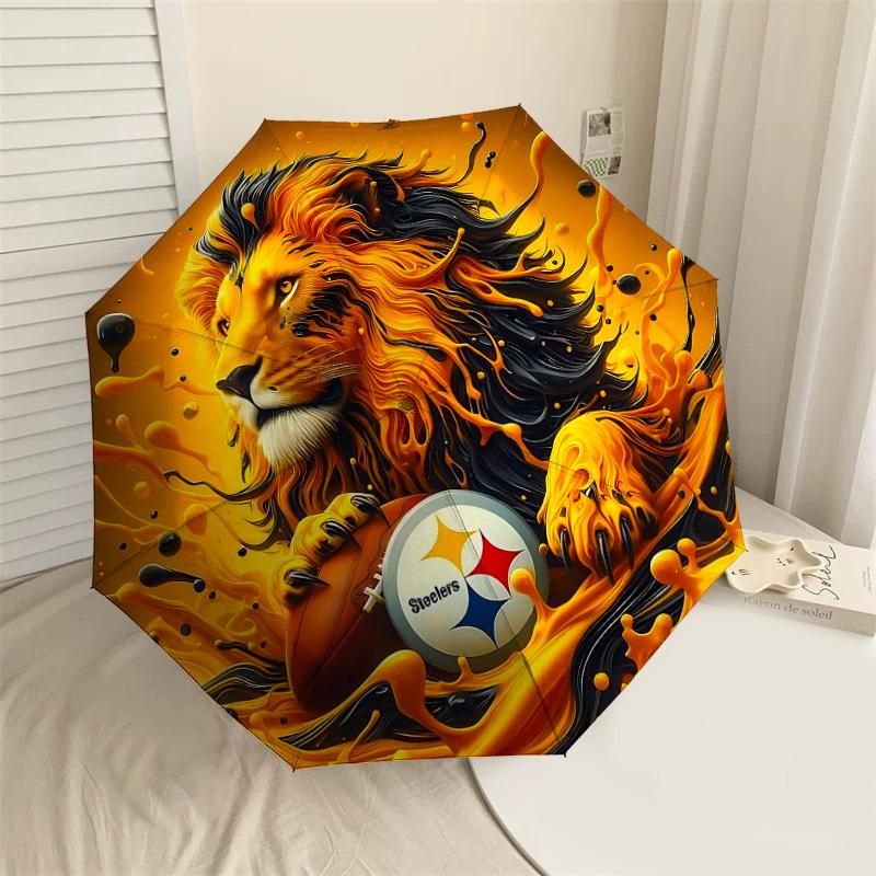 1PC Lion Steelers Umbrella-8-Rib Reinforced, Automatic Open, Lightweight & Durable, Cute Fashion Accessory for Outdoor-P68
1PC Lion Steelers Umbrella-8-Rib Reinforced, Automatic Open, Lightweight & Durable, Cute Fashion Accessory for Outdoor-P68