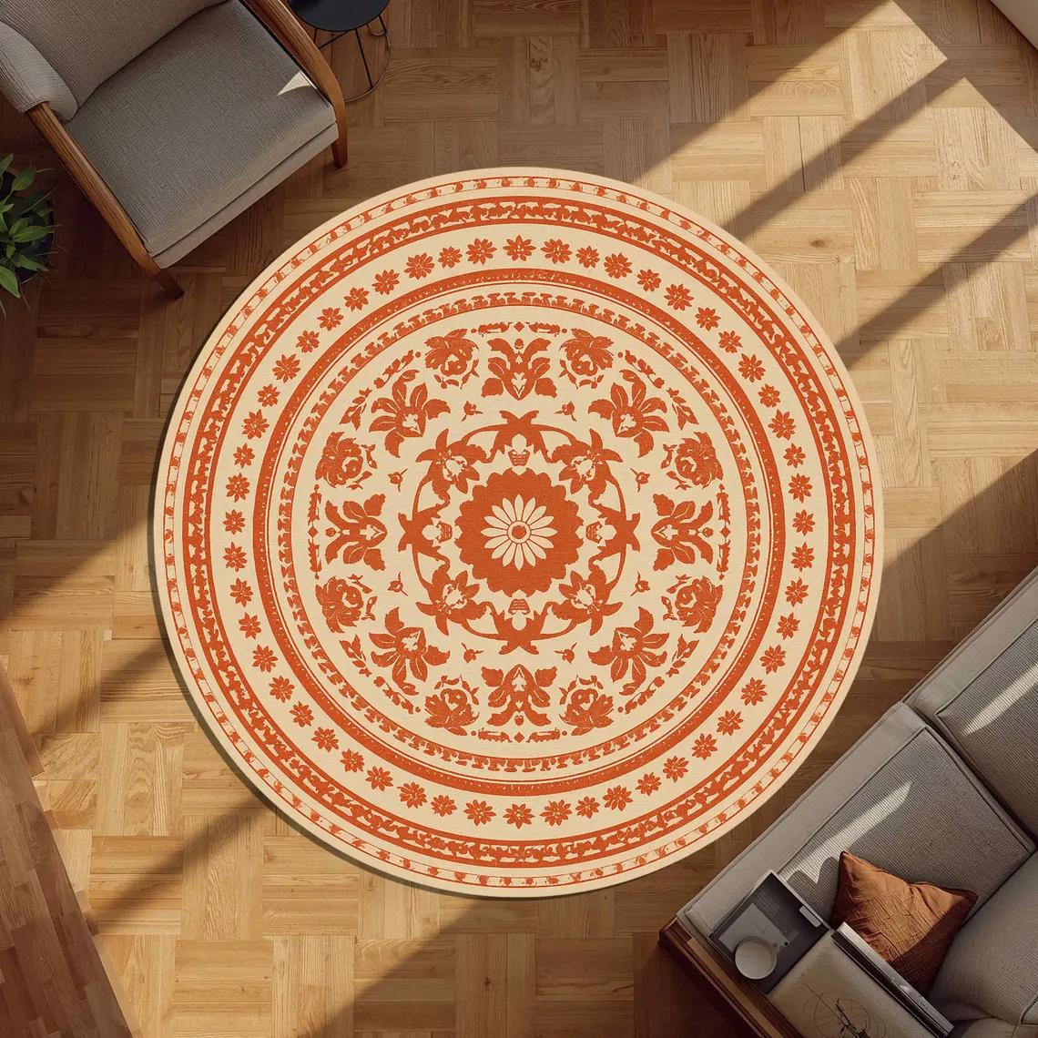 Fantasy Flowers Round Rug Retro Bohemian Zen-Inspired Home Decor Rug Soft Non-Slip Floor Carpet for Living Room Bedroom 80cm x 80cm
Fantasy Flowers Round Rug Retro Bohemian Zen-Inspired Home Decor Rug Soft Non-Slip Floor Carpet for Living Room Bedroom 80cm x 80cm