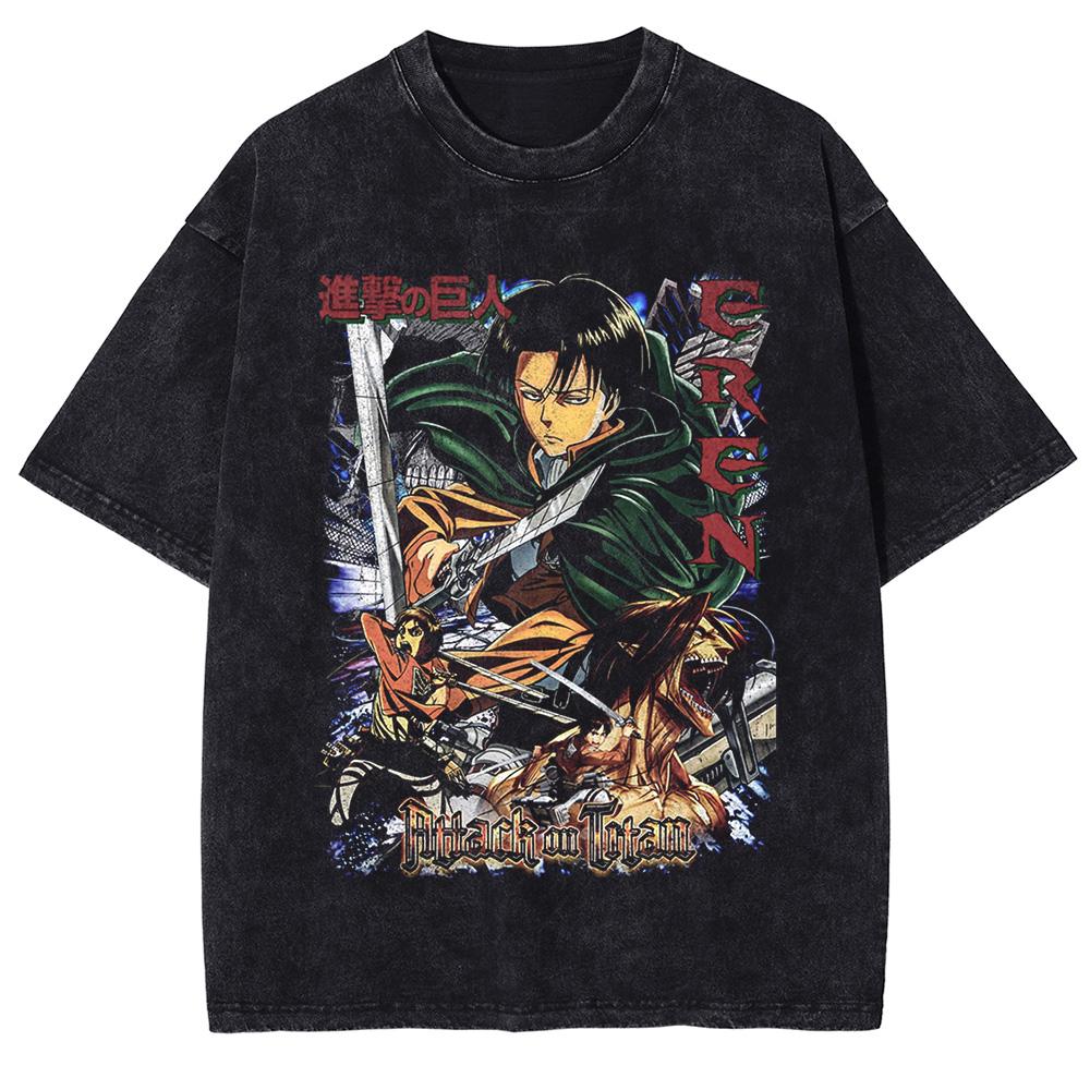 Hot Japan Anime Attack on Titan Unisexga Graphic Print TShirt Unisex Women Vintage Washed Cotton Casual Oversized Top Summer New Tee S
Hot Japan Anime Attack on Titan Unisexga Graphic Print TShirt Unisex Women Vintage Washed Cotton Casual Oversized Top Summer New Tee S