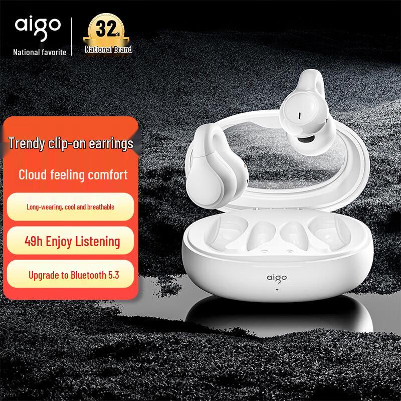 aigo TJ170 TWS Open-Ear Clip Bluetooth Earbuds
aigo TJ170 TWS Open-Ear Clip Bluetooth Earbuds