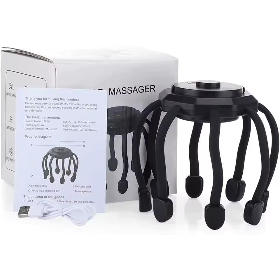 Electric Head Scalp Massager Portable Multi-functional Scalp Massager Deep Relaxation Tool for Deep Relaxation Stress Relief чорний
Electric Head Scalp Massager Portable Multi-functional Scalp Massager Deep Relaxation Tool for Deep Relaxation Stress Relief чорний