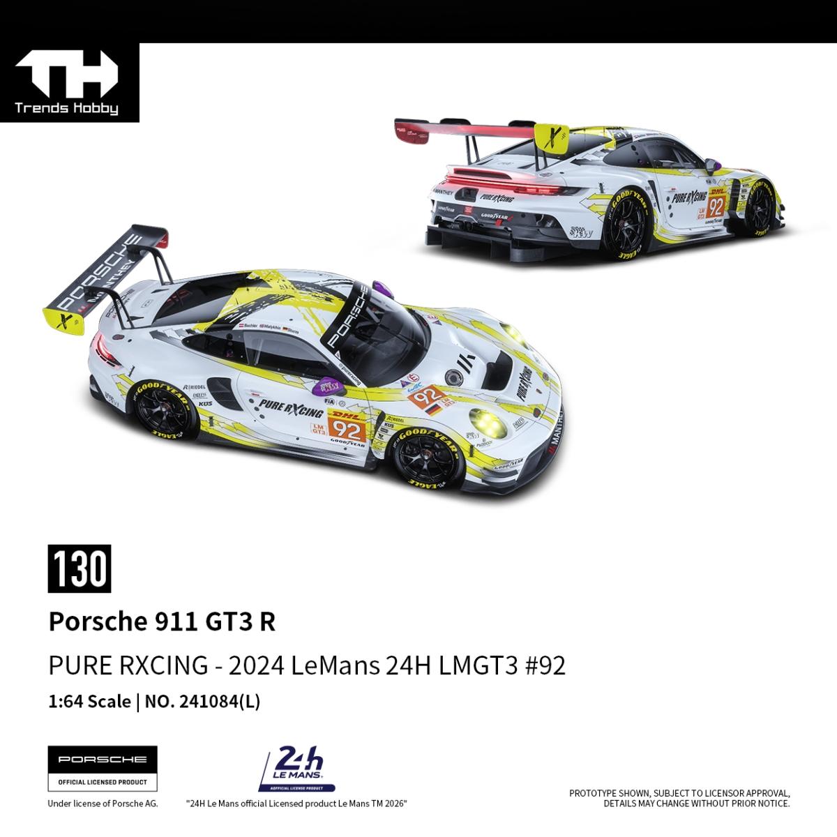 Trends Hobby 1/64 Porsche 911 GT3 R 2024 LeMans 24H LMGT3 Racing Miniature Model Toy Car Free Wheels Diecast Collection Gift
Trends Hobby 1/64 Porsche 911 GT3 R 2024 LeMans 24H LMGT3 Racing Miniature Model Toy Car Free Wheels Diecast Collection Gift