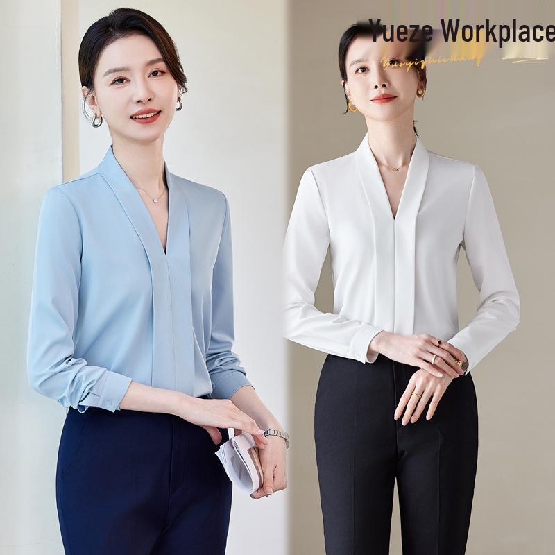 Women’s Long Sleeve V-Neck Chiffon Shirt - Elegant Design for Spring & Autumn Professional Interviews S синій
Women’s Long Sleeve V-Neck Chiffon Shirt - Elegant Design for Spring & Autumn Professional Interviews S синій