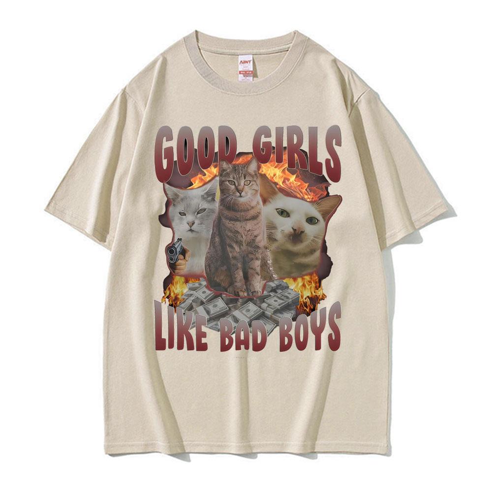Хорошие девочки любят плохих парней Забавные футболки с мемами про кошек Унисекс Мода Винтажная футболка оверсайз Мужская повседневная футболка с круглым вырезом Свободная футболка Топы XXXL хаки
Хорошие девочки любят плохих парней Забавные футболки с мемами про кошек Унисекс Мода Винтажная футболка оверсайз Мужская повседневная футболка с круглым вырезом Свободная футболка Топы XXXL хаки