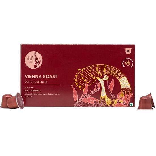 Blue Tokai Coffee Roasters Aluminium Capsules | Vienna Dark Roast | 100% Arabica | 40 Pods In Pack | Nespresso Compatible Coffee Pods
Blue Tokai Coffee Roasters Aluminium Capsules | Vienna Dark Roast | 100% Arabica | 40 Pods In Pack | Nespresso Compatible Coffee Pods
