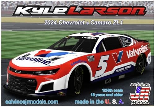 Salvinos JR Models 1/24 Scale Kyle Larson #5 Valvoline Chevrolet Camaro ZL1 NASCAR 2024 Plastic Model Car HMC2024KLV (Car)
Salvinos JR Models 1/24 Scale Kyle Larson #5 Valvoline Chevrolet Camaro ZL1 NASCAR 2024 Plastic Model Car HMC2024KLV (Car)