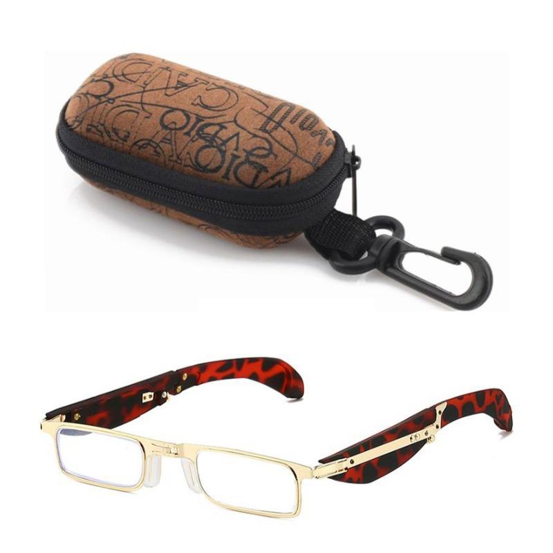 Metal Folding Presbyopia Eyewear Compact Portable Flip Box Reading Glasses Box Ultra Light Unisex Men Women Eyeglasses +100 degrees золотий
Metal Folding Presbyopia Eyewear Compact Portable Flip Box Reading Glasses Box Ultra Light Unisex Men Women Eyeglasses +100 degrees золотий