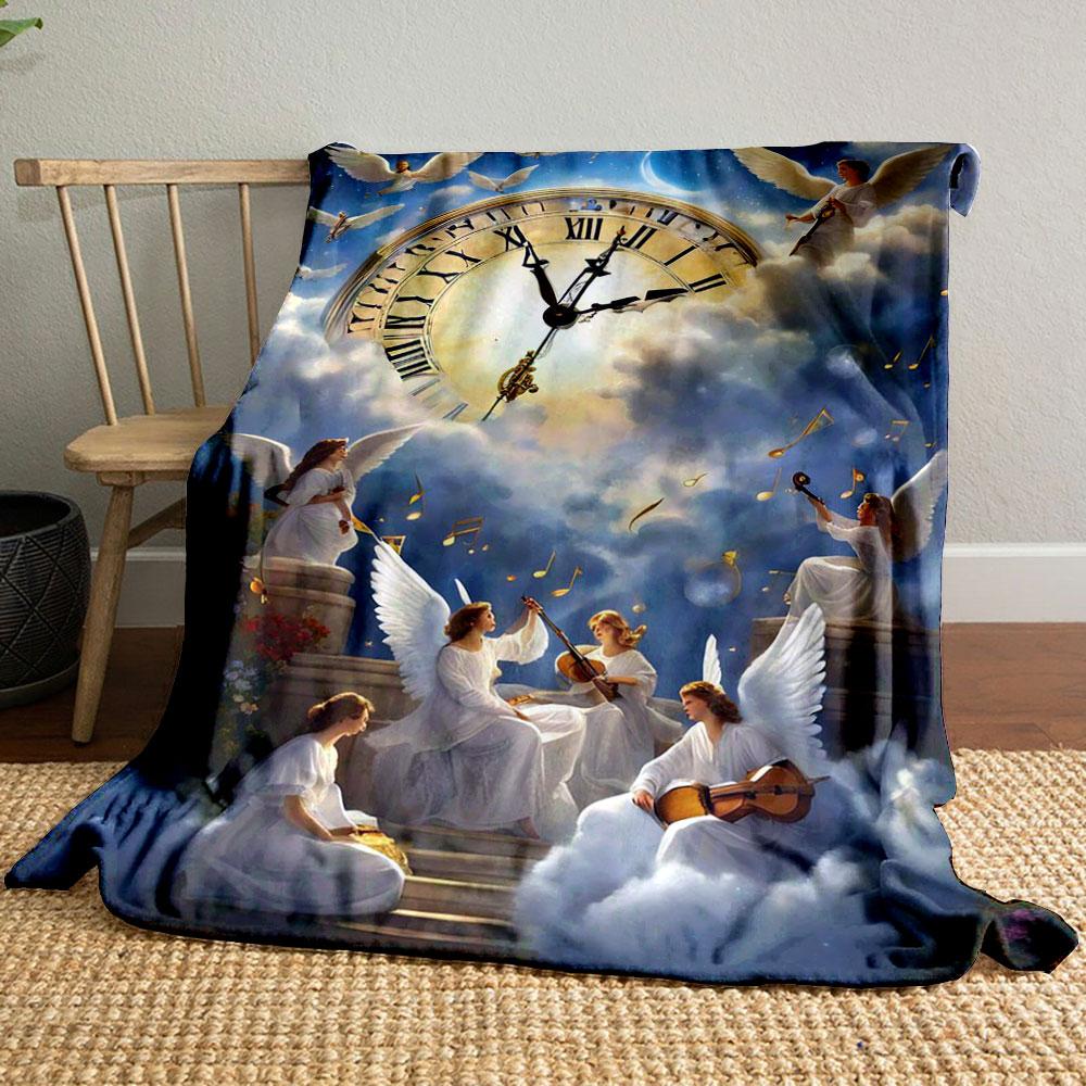 Angel Themed Clock Music Print Blanket Printed Blanket for Living Room Bed Couch lunch break Soft Cozy Blanket for Friend s festival Gift 80cm x 120cm
Angel Themed Clock Music Print Blanket Printed Blanket for Living Room Bed Couch lunch break Soft Cozy Blanket for Friend s festival Gift 80cm x 120cm