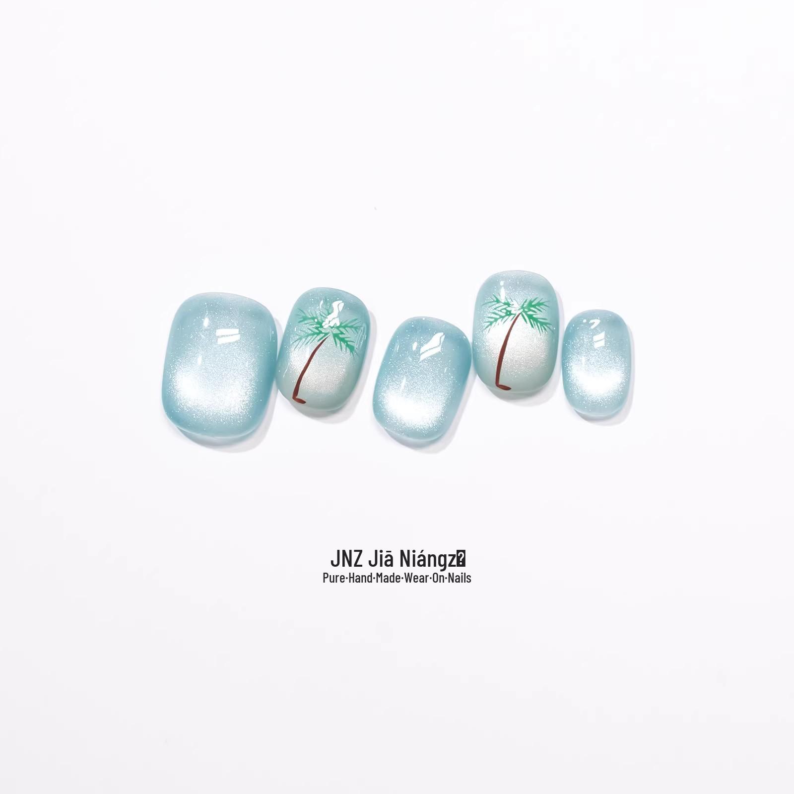 Jia Niangzi Blue Cat Eye Leaf Tree Handmade Wearable Nails - High-End Whitening Manicure Stickers
Jia Niangzi Blue Cat Eye Leaf Tree Handmade Wearable Nails - High-End Whitening Manicure Stickers
