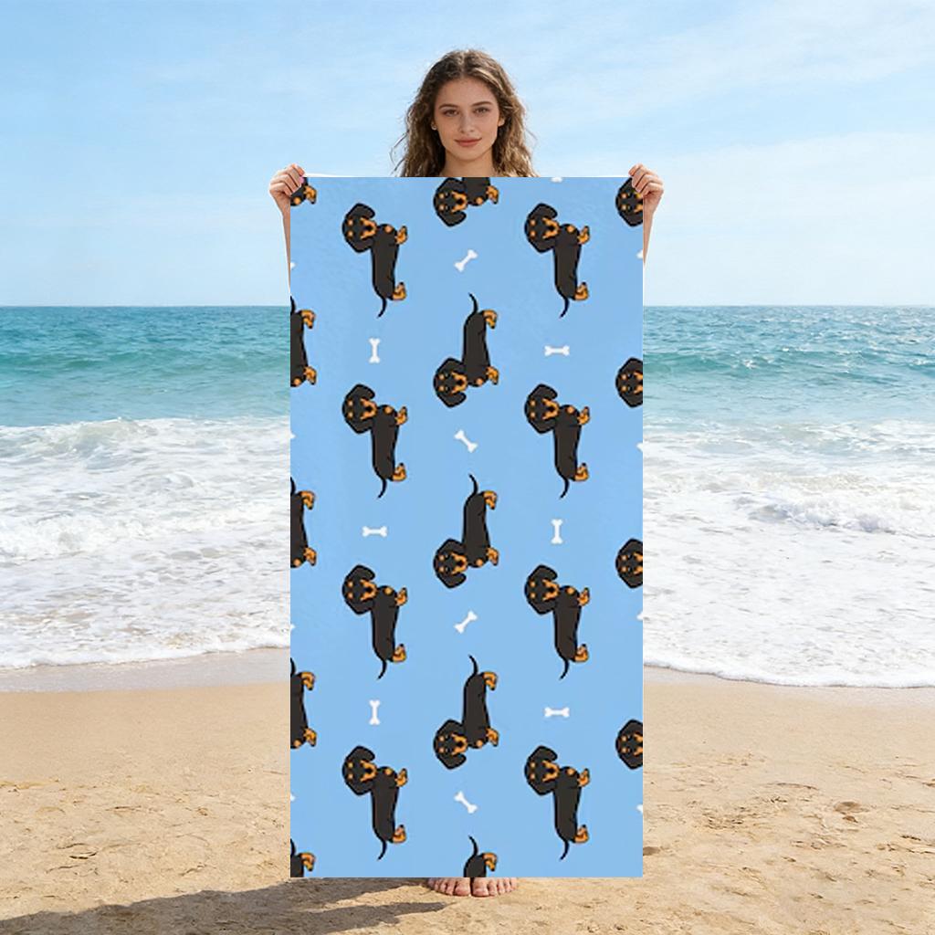Dachshund Print Beach Towel Microfiber Quick Dry Absorbent Oversized Bath Towel Sand Free Swim Towel for Dog Lovers Summer W40*H60(CM)
Dachshund Print Beach Towel Microfiber Quick Dry Absorbent Oversized Bath Towel Sand Free Swim Towel for Dog Lovers Summer W40*H60(CM)