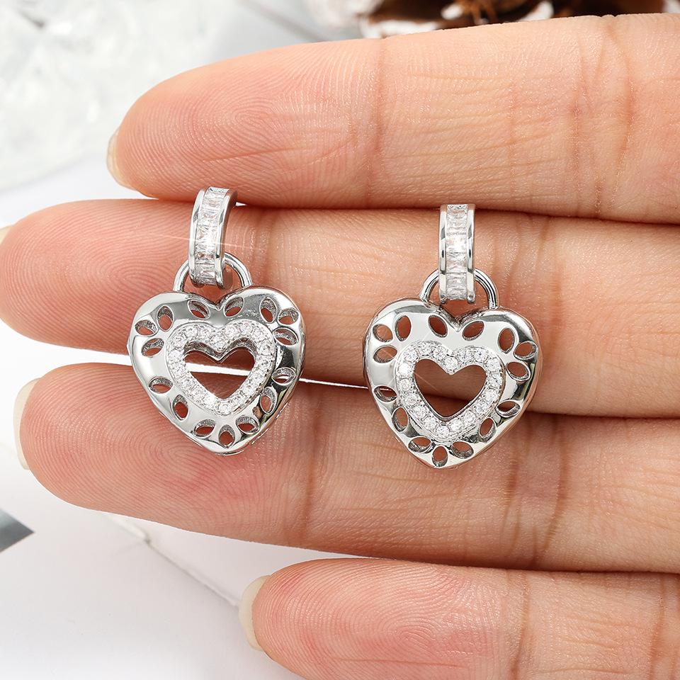UILZ European & American Zircon Heart Earrings - High-end Summer Fashion, Versatile INS Style Jewelry серебряный
UILZ European & American Zircon Heart Earrings - High-end Summer Fashion, Versatile INS Style Jewelry серебряный