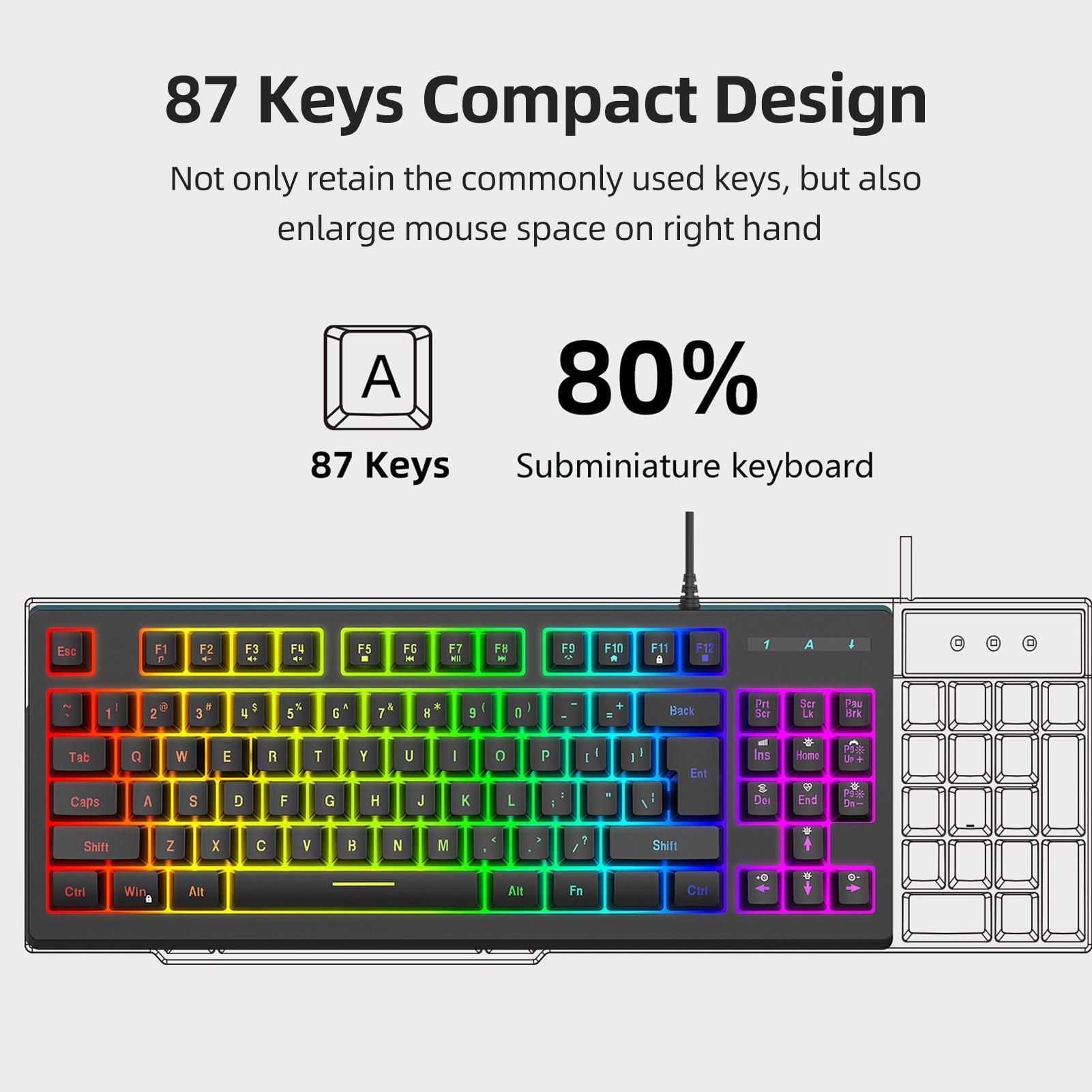 YWYT Y200 USB Проводная игровая клавиатура Мембранная клавиатура 87 Раскладка клавиш RGB Световой эффект ABS Двухцветный
YWYT Y200 USB Проводная игровая клавиатура Мембранная клавиатура 87 Раскладка клавиш RGB Световой эффект ABS Двухцветный