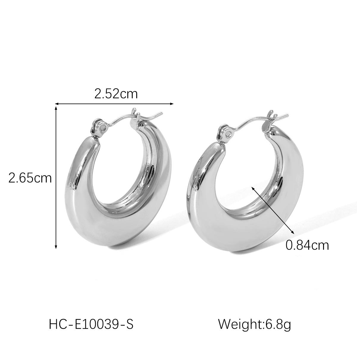 Fashionable light luxury earrings, premium 18K gold stainless steel, elegant hoop earrings for women, versatile style
Fashionable light luxury earrings, premium 18K gold stainless steel, elegant hoop earrings for women, versatile style