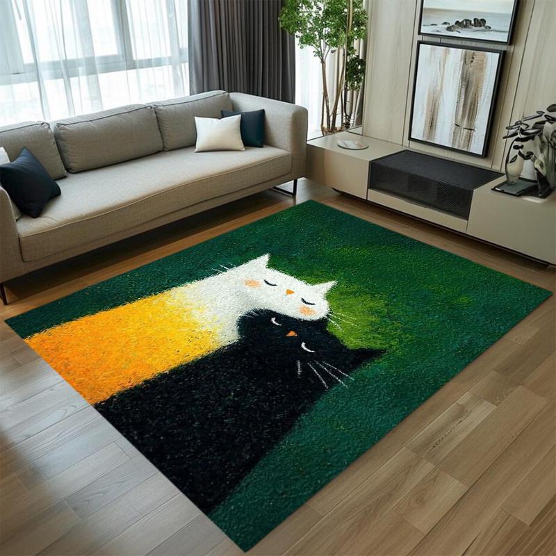 Vintage Cat Themed Rug Grass & Floral Print Non-slip Floor Mat for Living Room Bedroom Gift for Cat Enthusiasts 40X60cm
Vintage Cat Themed Rug Grass & Floral Print Non-slip Floor Mat for Living Room Bedroom Gift for Cat Enthusiasts 40X60cm