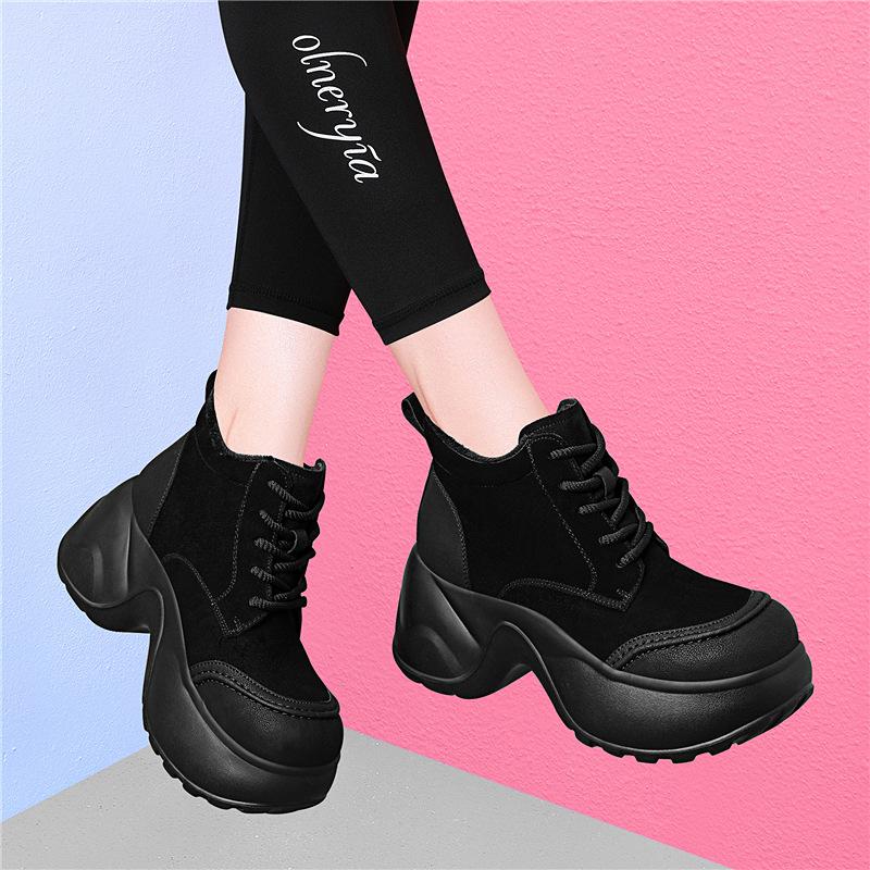 European goods frosted lace-up K platform boots temperament shoes platform muffin heel small cm single shoe woman 34
European goods frosted lace-up K platform boots temperament shoes platform muffin heel small cm single shoe woman 34
