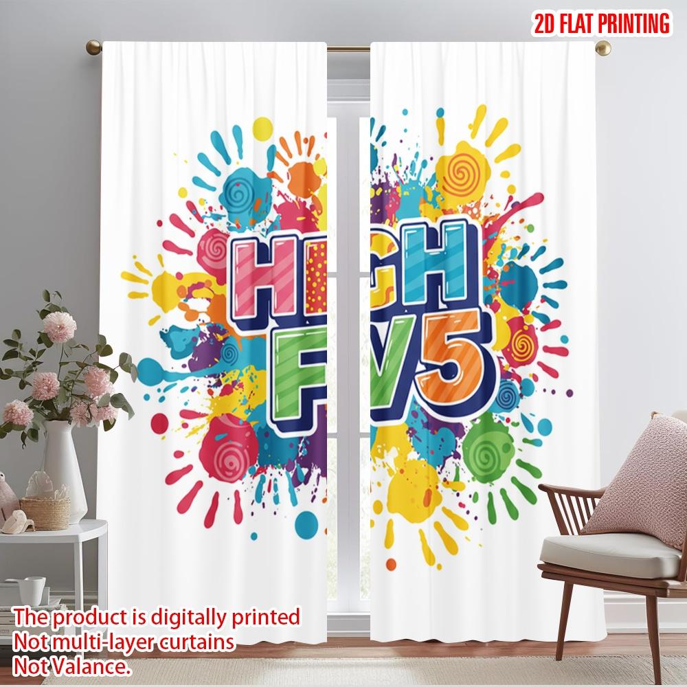 2pcs 2D flat printing Curtains High Five Colorful Hands 100% Polyester Fabric Without Electricity All Season Party & Holiday 52.50×116.00 CM 2pcs
2pcs 2D flat printing Curtains High Five Colorful Hands 100% Polyester Fabric Without Electricity All Season Party & Holiday 52.50×116.00 CM 2pcs