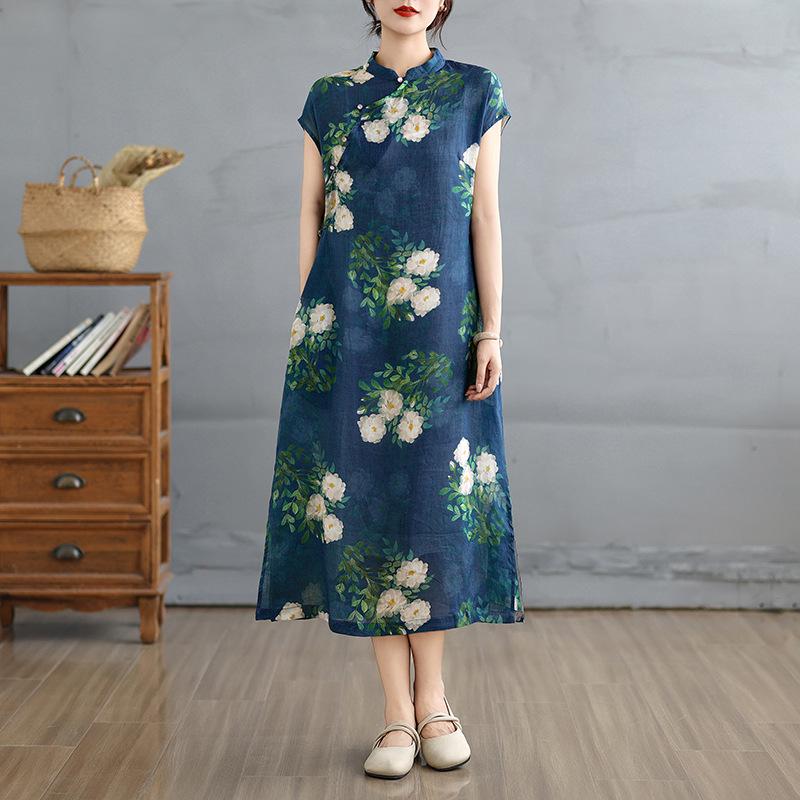 Chinese Style Pomegranate Sleeveless Cotton Linen Long Dress - Summer 2025 Retro Collection Double Extra Large синій
Chinese Style Pomegranate Sleeveless Cotton Linen Long Dress - Summer 2025 Retro Collection Double Extra Large синій