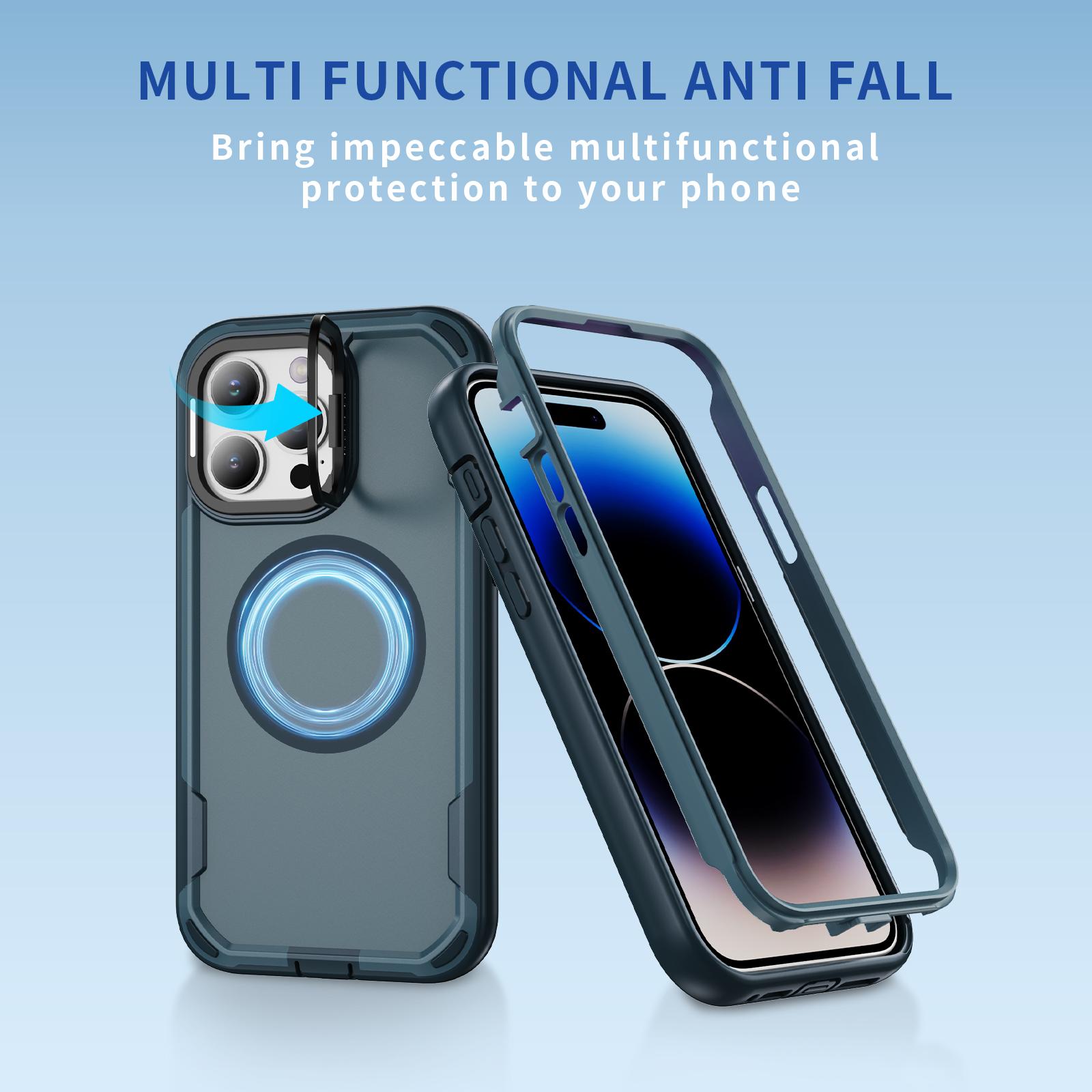For iPhone 14 Pro Max Case Compatible with MagSafe Lens Frame Kickstand TPU+PC Shockproof Phone Cover Black+Black
For iPhone 14 Pro Max Case Compatible with MagSafe Lens Frame Kickstand TPU+PC Shockproof Phone Cover Black+Black