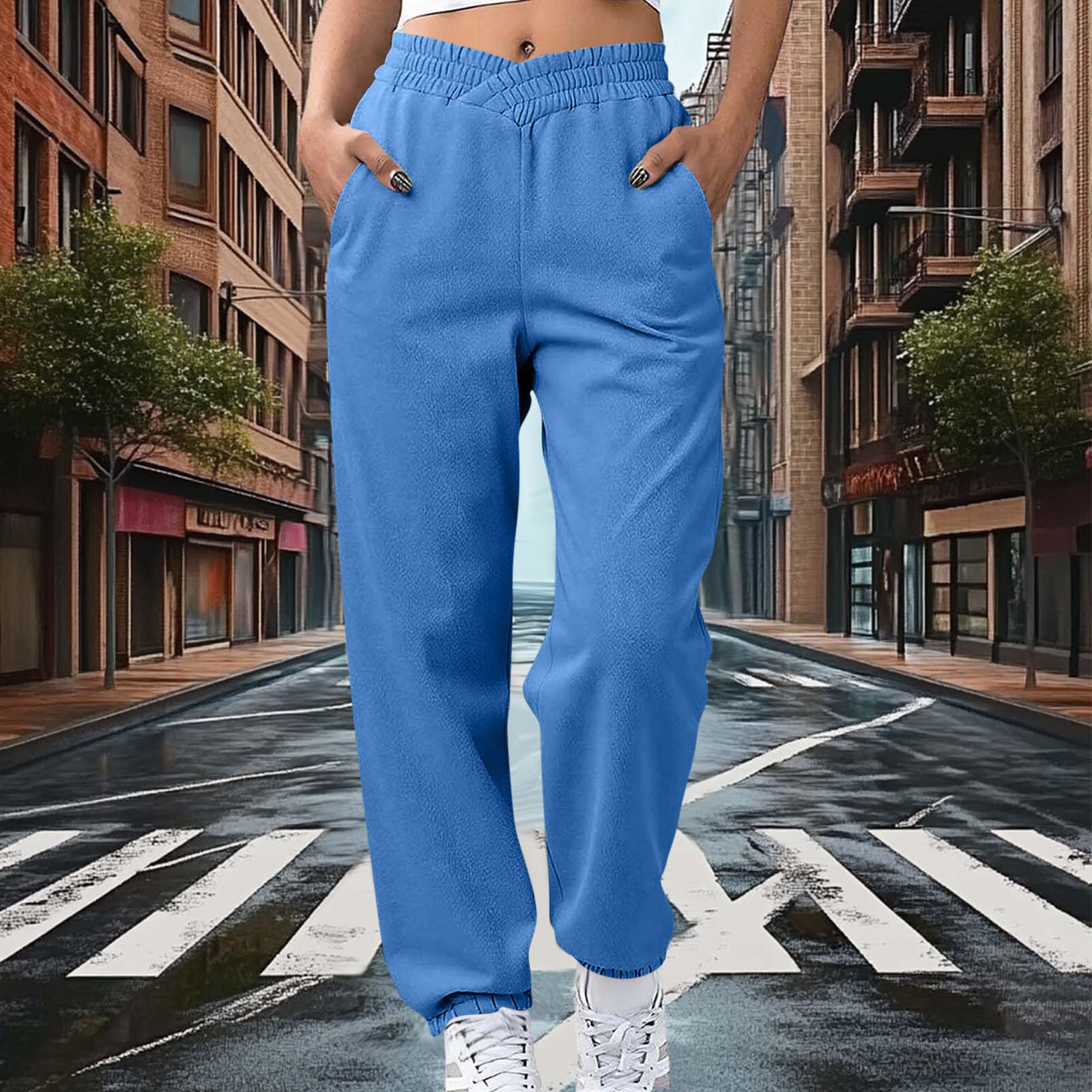Sweatpants Women Pants With Pockets Lined Joggers Loose Jogger Pants XL синій
Sweatpants Women Pants With Pockets Lined Joggers Loose Jogger Pants XL синій
