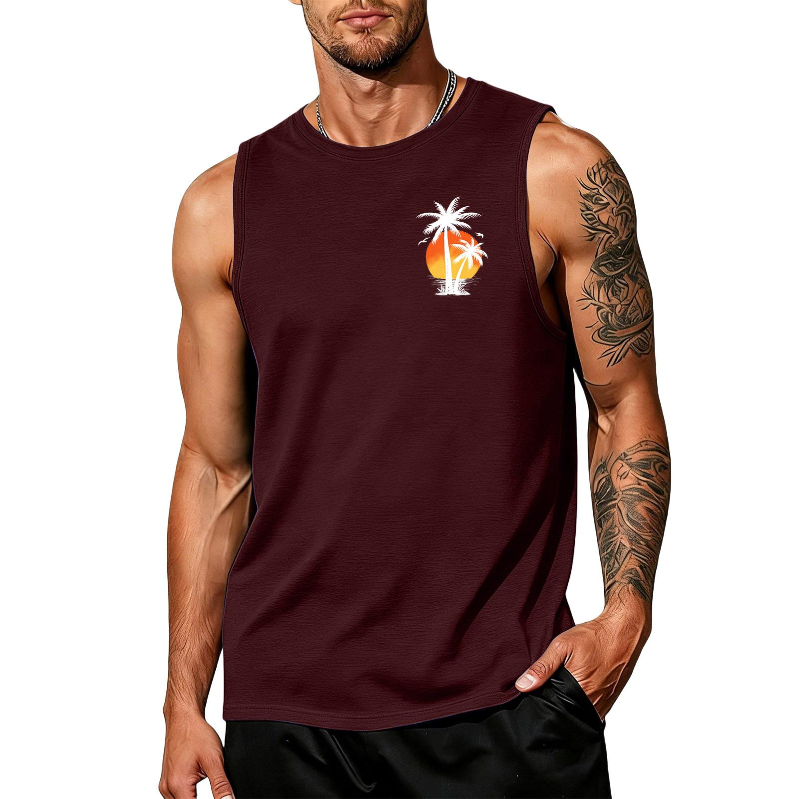 Men Sleeveless Muscle Tank Top Crew Neck Relaxed Fit Tree Print Lightweight Casual Shirt for Summer Workout Beach S винний
Men Sleeveless Muscle Tank Top Crew Neck Relaxed Fit Tree Print Lightweight Casual Shirt for Summer Workout Beach S винний