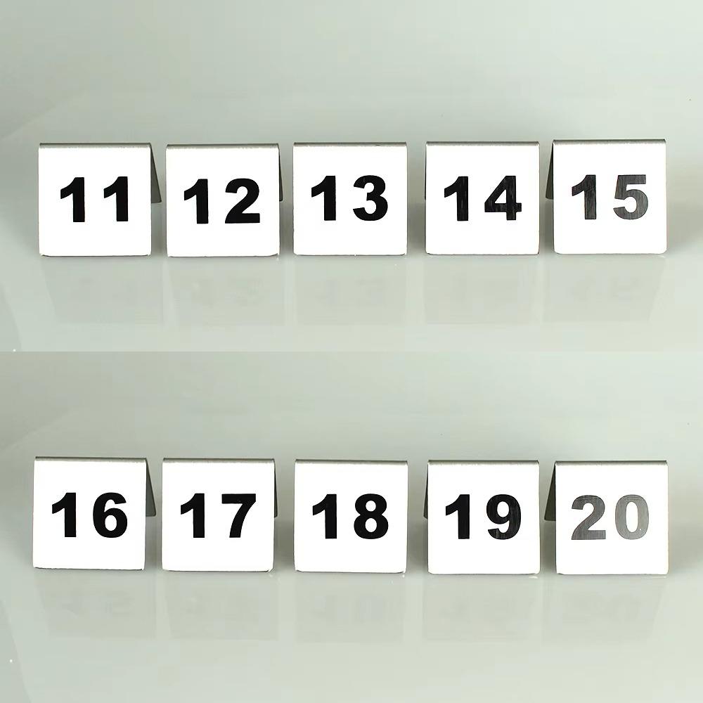 10Pcs/Set Stainless Steel Table Number Plate Double Sided Numbered 1 Through 20 Numbered Table Card Restaurant Hotel Desk Number
10Pcs/Set Stainless Steel Table Number Plate Double Sided Numbered 1 Through 20 Numbered Table Card Restaurant Hotel Desk Number