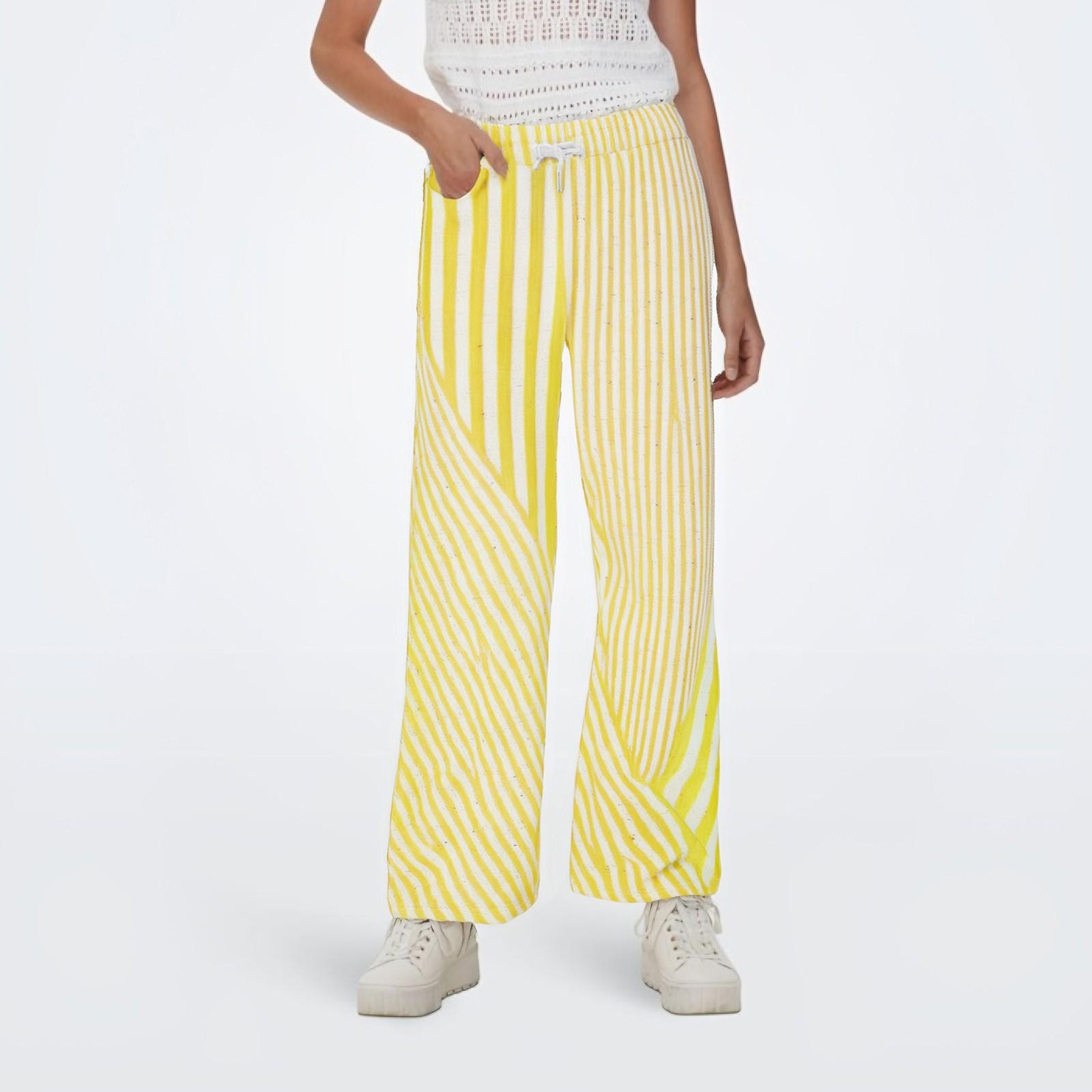 Женские свободные повседневные штаны для йоги с высокой талией и летними полосатыми принтованными штанами XS жёлтый
Женские свободные повседневные штаны для йоги с высокой талией и летними полосатыми принтованными штанами XS жёлтый