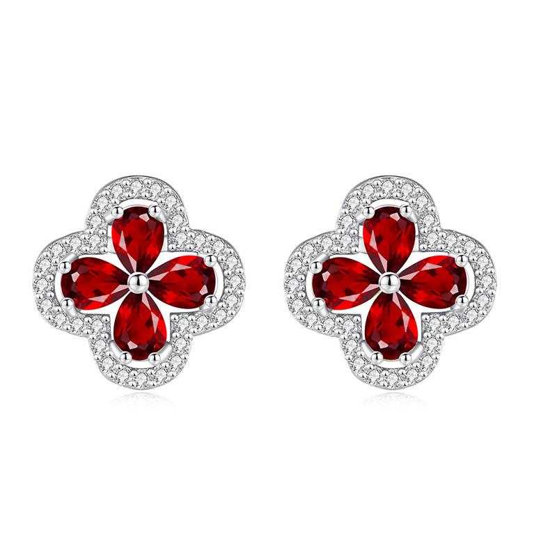 S925 Sterling Silver Four Leaf Clover Stud Earrings Natural Amethyst Topaz Advanced Sense Earring Minimalist Luxury
S925 Sterling Silver Four Leaf Clover Stud Earrings Natural Amethyst Topaz Advanced Sense Earring Minimalist Luxury
