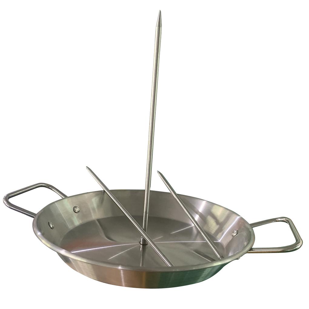 Vertical Skewer Grill Barbecue Skewers Holder with 3 Removable Spikes Non-Stick Roasting Drip Pan Outdoor Garden
Vertical Skewer Grill Barbecue Skewers Holder with 3 Removable Spikes Non-Stick Roasting Drip Pan Outdoor Garden