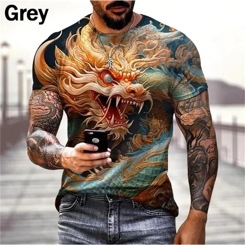 Summer Round Neck 3D Dragon Print Top Fashionable Casual Short Sleeved Men s T-shirts XS
Summer Round Neck 3D Dragon Print Top Fashionable Casual Short Sleeved Men s T-shirts XS