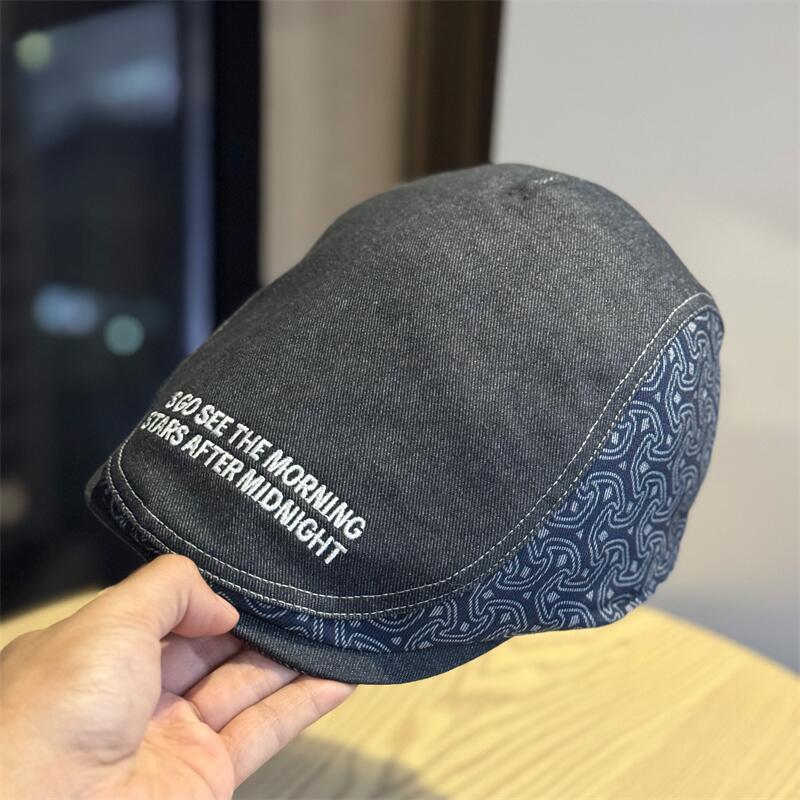 Vintage Embroidered Letter Beret for Women, Spring and Autumn, Face-Slimming Beret Hat2026New British-style denim baseball cap Adult54-60Average Size чёрный
Vintage Embroidered Letter Beret for Women, Spring and Autumn, Face-Slimming Beret Hat2026New British-style denim baseball cap Adult54-60Average Size чёрный