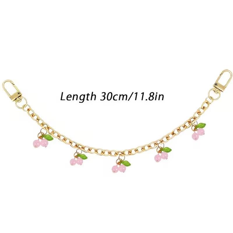 Yogodlns DIY Zinc Alloy Bag Hanging Chain with Cherry Pendant Detachable Shoulder Bag Carrying Chain Handbag Extension Chain for Woman one size розовый
Yogodlns DIY Zinc Alloy Bag Hanging Chain with Cherry Pendant Detachable Shoulder Bag Carrying Chain Handbag Extension Chain for Woman one size розовый