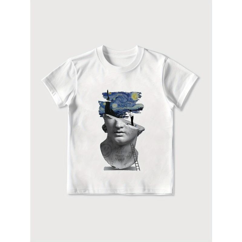 European Size Childrens Crew-neck Short-sleeved T-shirt with Artistic Pattern Print 164cm білий
European Size Childrens Crew-neck Short-sleeved T-shirt with Artistic Pattern Print 164cm білий