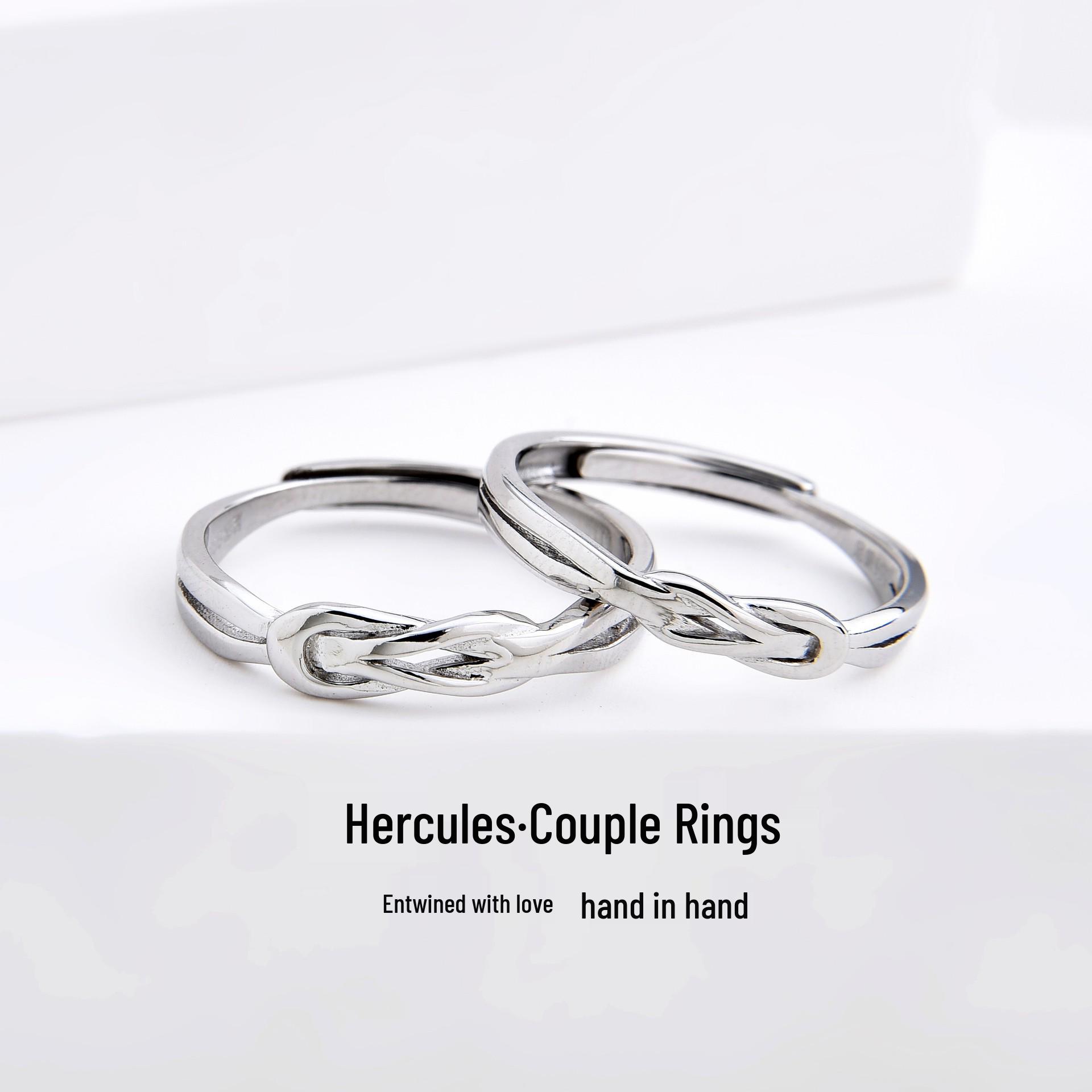 S999 Pure Silver Adjustable Couple Rings - Intertwined Hercules Style for Men and Women Adjustable
S999 Pure Silver Adjustable Couple Rings - Intertwined Hercules Style for Men and Women Adjustable