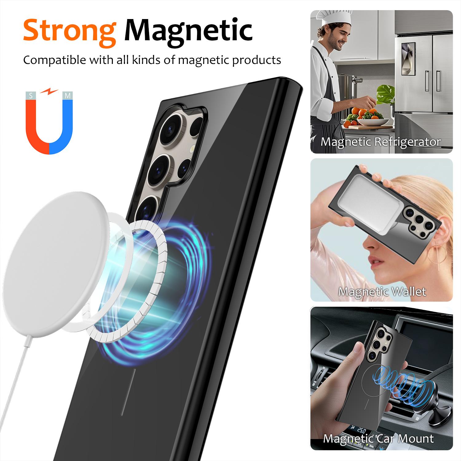For Samsung Galaxy S24 Ultra Magnetic Case Compatible with MagSafe TPU Phone Back Cover with Lanyard White
For Samsung Galaxy S24 Ultra Magnetic Case Compatible with MagSafe TPU Phone Back Cover with Lanyard White