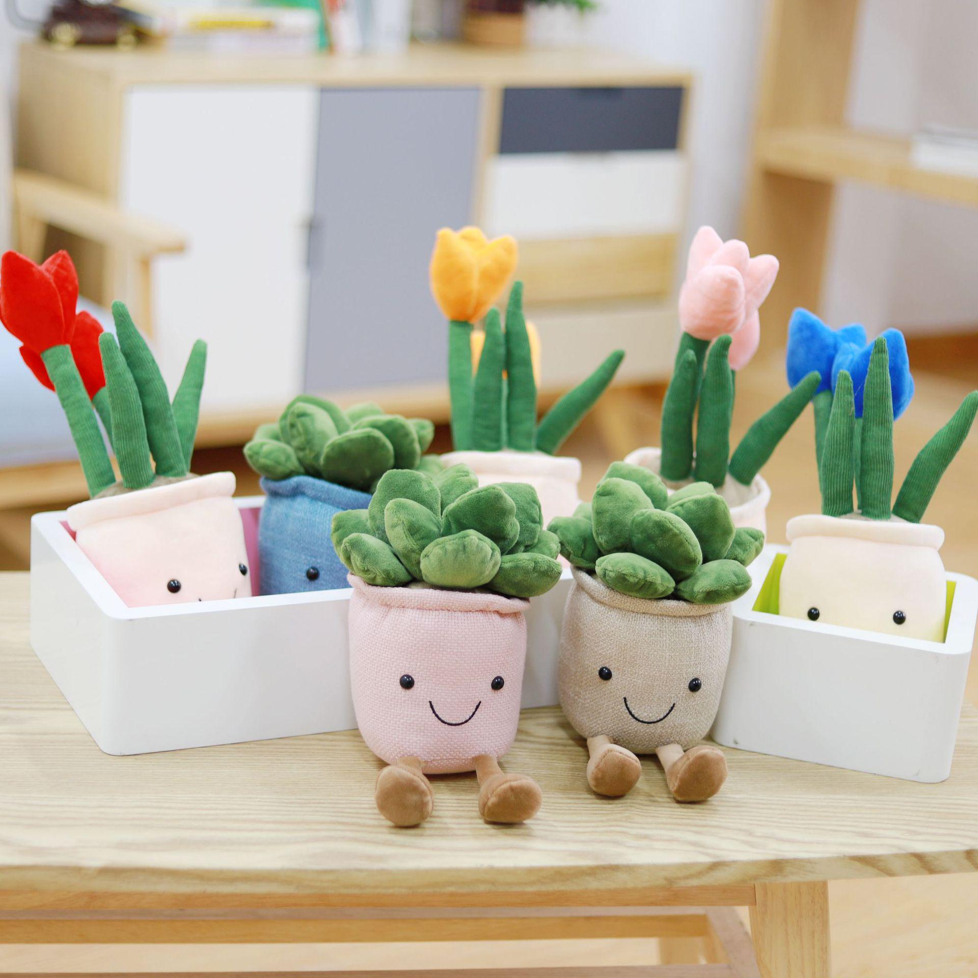 Smiley Face Tulip Succulent Plush Toy: Cute Green Plant Ornament & Claw Machine Doll Gift 23 cm
Smiley Face Tulip Succulent Plush Toy: Cute Green Plant Ornament & Claw Machine Doll Gift 23 cm