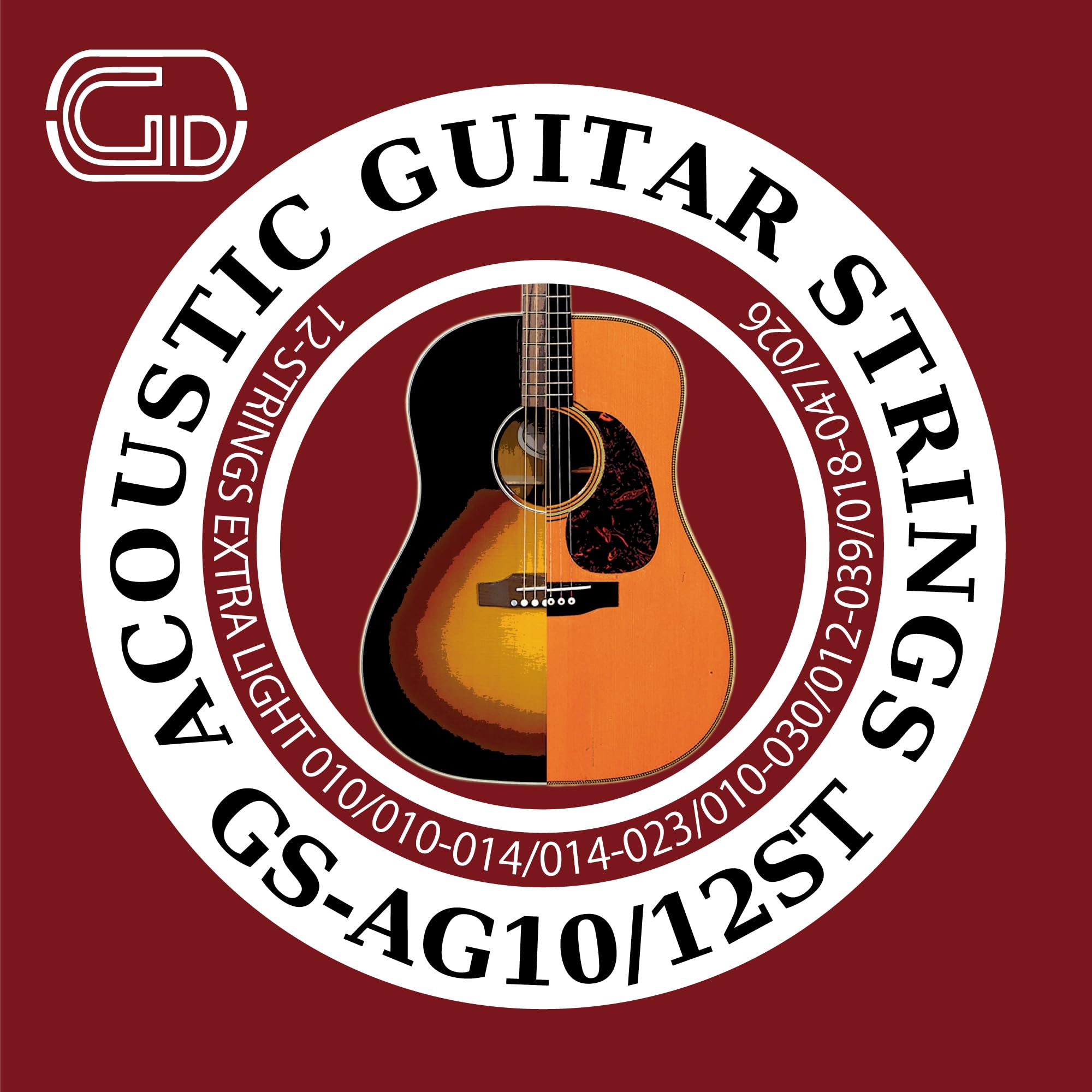 Серия GID STRINGS Струны для акустической гитары 12 струн EXTRA LIGHT Сверхлегкий калибр GS-AG10/12ST бронзовый
Серия GID STRINGS Струны для акустической гитары 12 струн EXTRA LIGHT Сверхлегкий калибр GS-AG10/12ST бронзовый