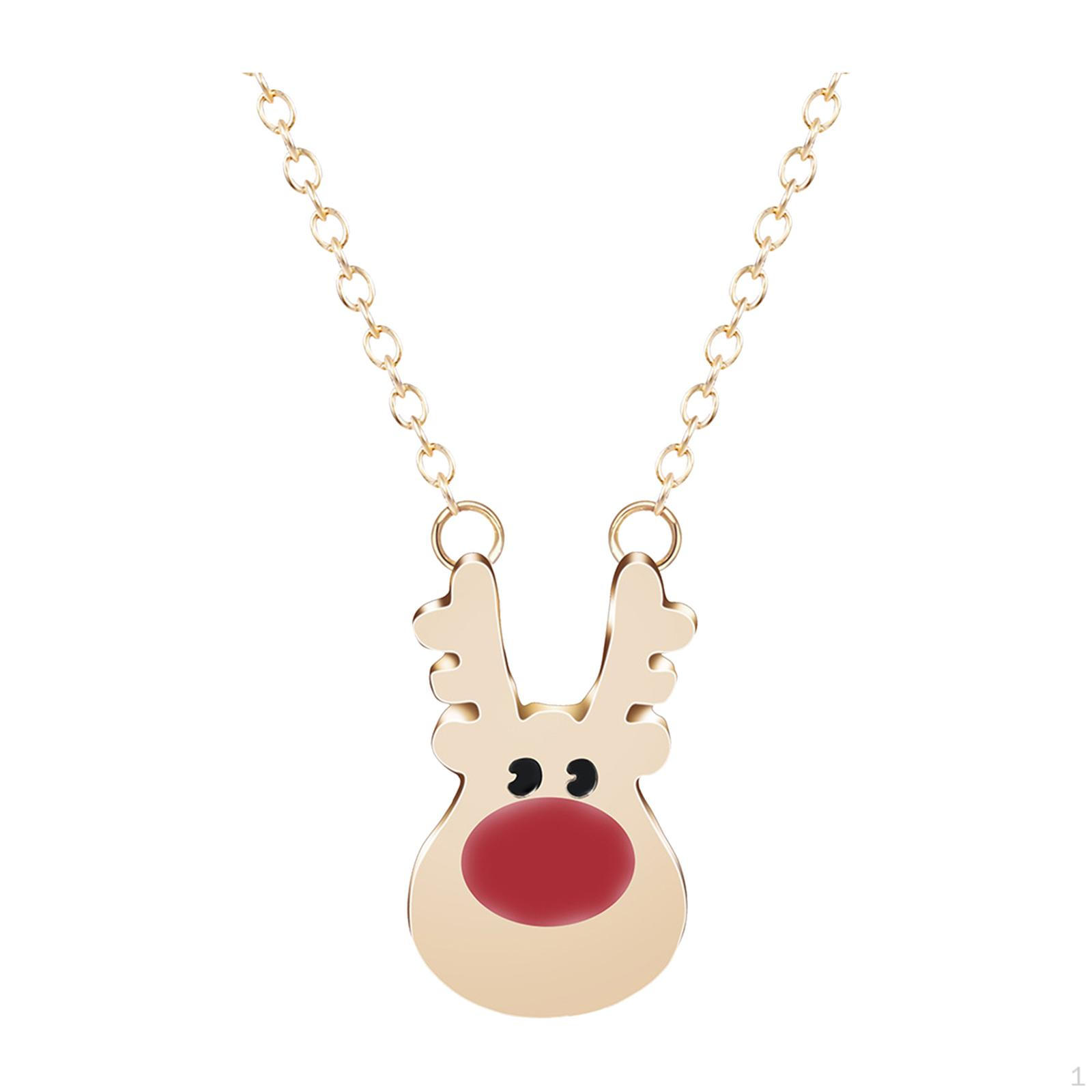 Cute Pendant Necklace Jewelry Luxury Gift Fashion Portable Unique Charms Red Nose Reindeer for Party Gold
Cute Pendant Necklace Jewelry Luxury Gift Fashion Portable Unique Charms Red Nose Reindeer for Party Gold