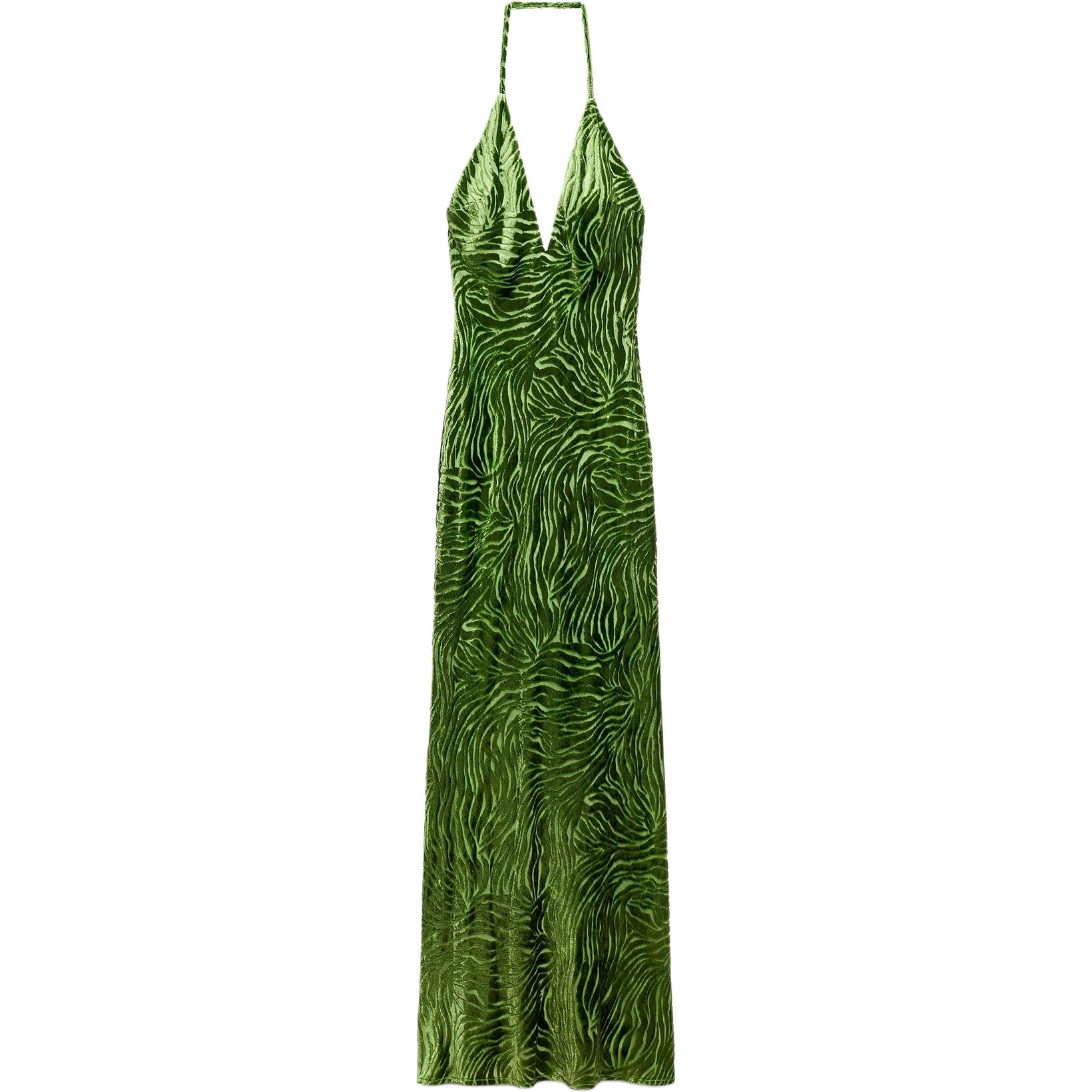 Zara Mid-Length Halter Deep V-Neck Backless Slip Dress Women dresses Green 4772277-500 M
Zara Mid-Length Halter Deep V-Neck Backless Slip Dress Women dresses Green 4772277-500 M