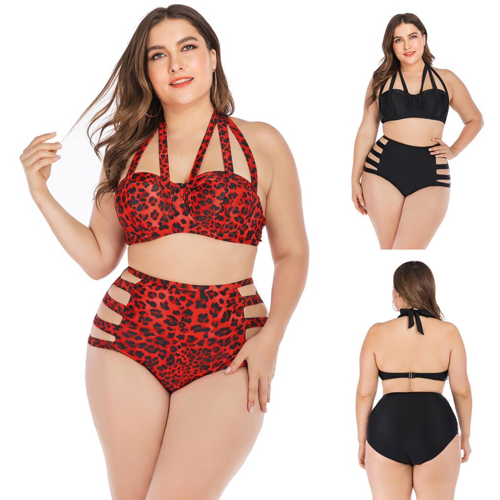 Buy Women S Sexy Plus Size Hollow Sling Backless Halter Bikini Split