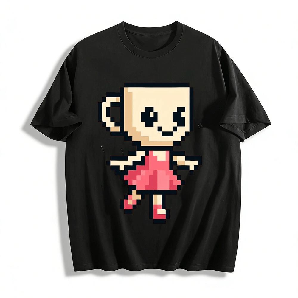 Cute Pixel Style Cup Character Print Casual Short Sleeve Top Pure cotton T-shirt XXS
Cute Pixel Style Cup Character Print Casual Short Sleeve Top Pure cotton T-shirt XXS